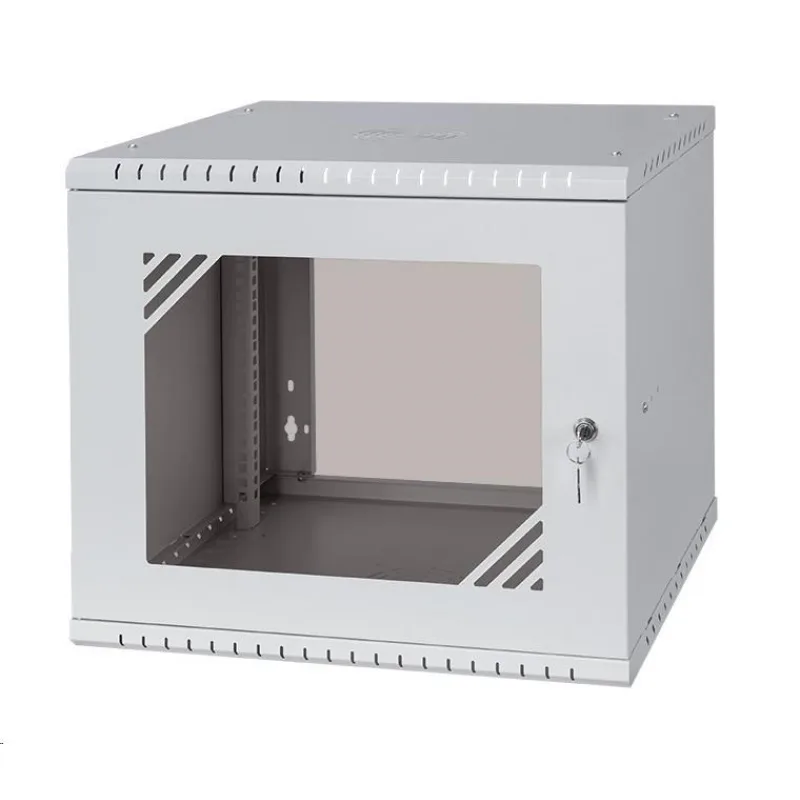 LEXI-Net 19" nástěnný rozvaděč Basic 9U 525x450, skleněné dveře, bez…