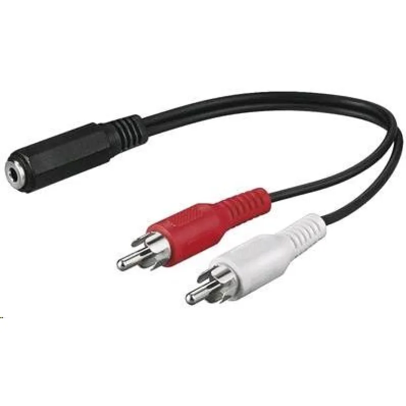 PREMIUMCORD Audio kábel 3, 5 mm Jack - 2x Cinch 1, 5 m (F/ M, stereo)…