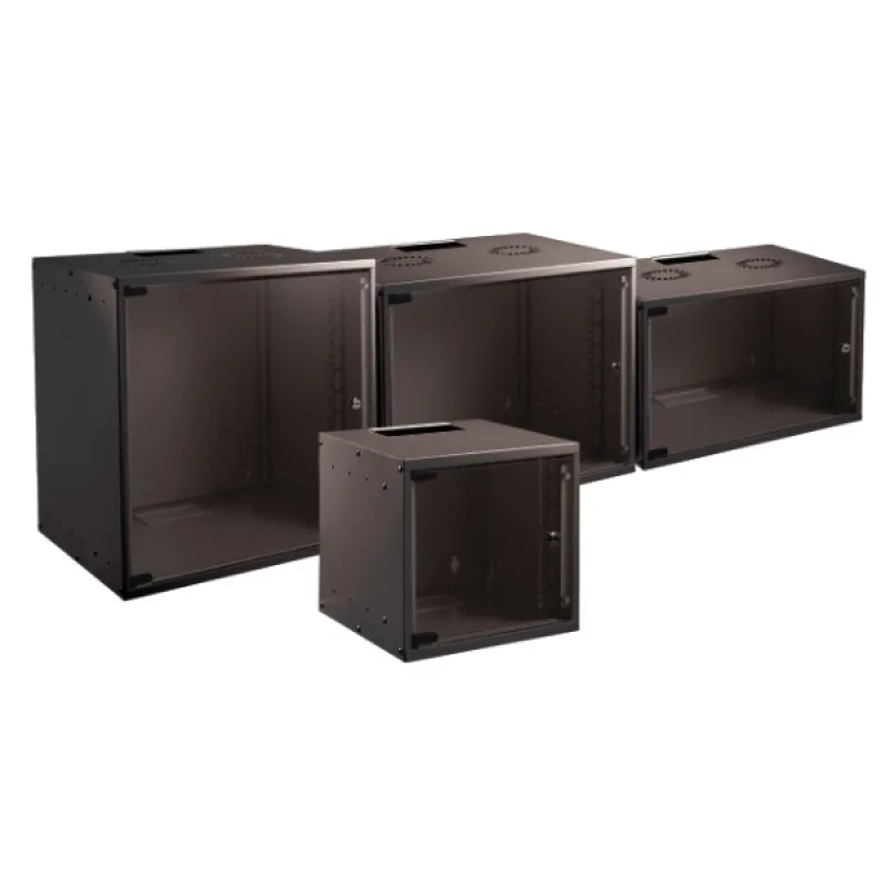 19" Rack na stenu 15U, čierny, 707x535x600 mm (HxWxD), RAL 9005 WGB…