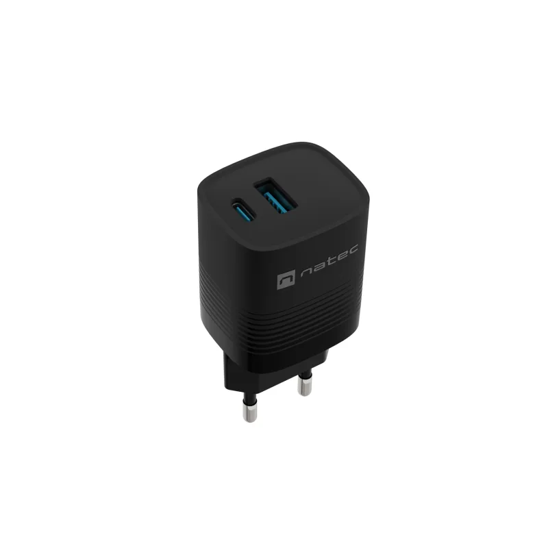 Univerzálna USB nabíjačka Natec RIBERA GaN 30 W, 1X USB-A, 1X USB-C,…