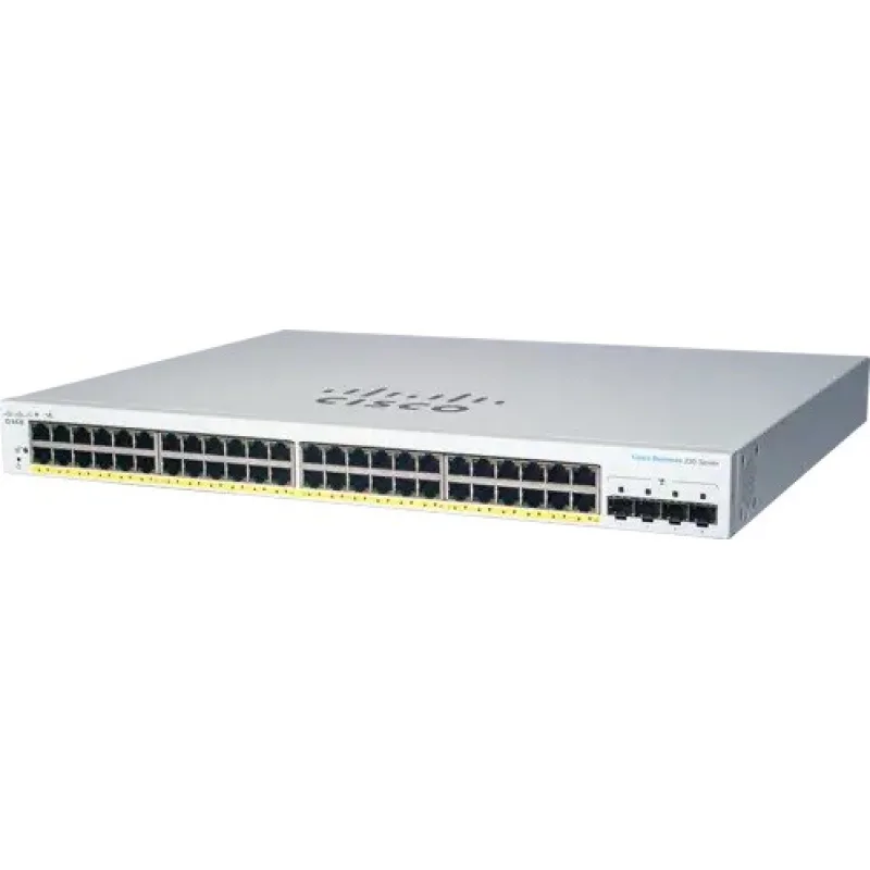Cisco switch CBS220-48P-4G (48xGbE, 4xSFP, 48xPoE+, 382W) - REFRESH…
