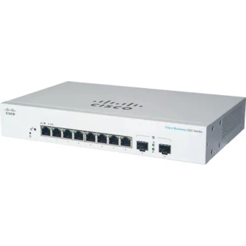 Cisco switch CBS220-8T-E-2G (8xGbE, 2xSFP, fanless) CBS220-8T-E-2G-EU