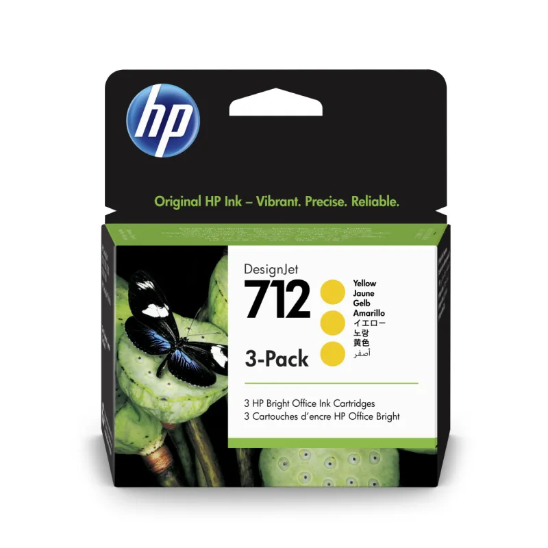 HP 712 Ink. náplň žltá, trojbalenie; 3ED79A 3ED79A