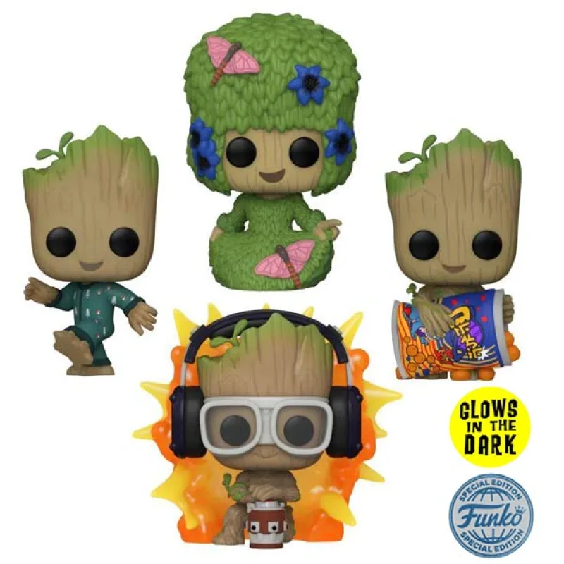 POP! 4 Pack Marvel: I Am Groot - Groot Special Edition…