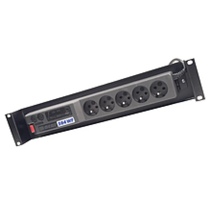 Napájací panel ACAR A-504, 3m, 5 pozícií, prep.ochrana, vaňa do 19" racku…