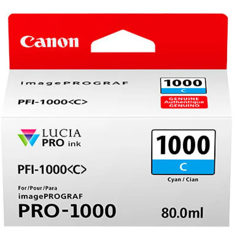 Canon PFI-1000 C, azúrový 0547C001