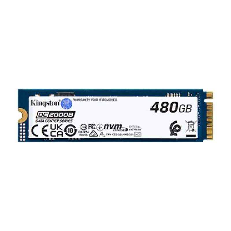 Kingston SSD 480GB DC2000B M.2 2280 Enterprise NVMe PCi 4.0 SEDC2000BM8…