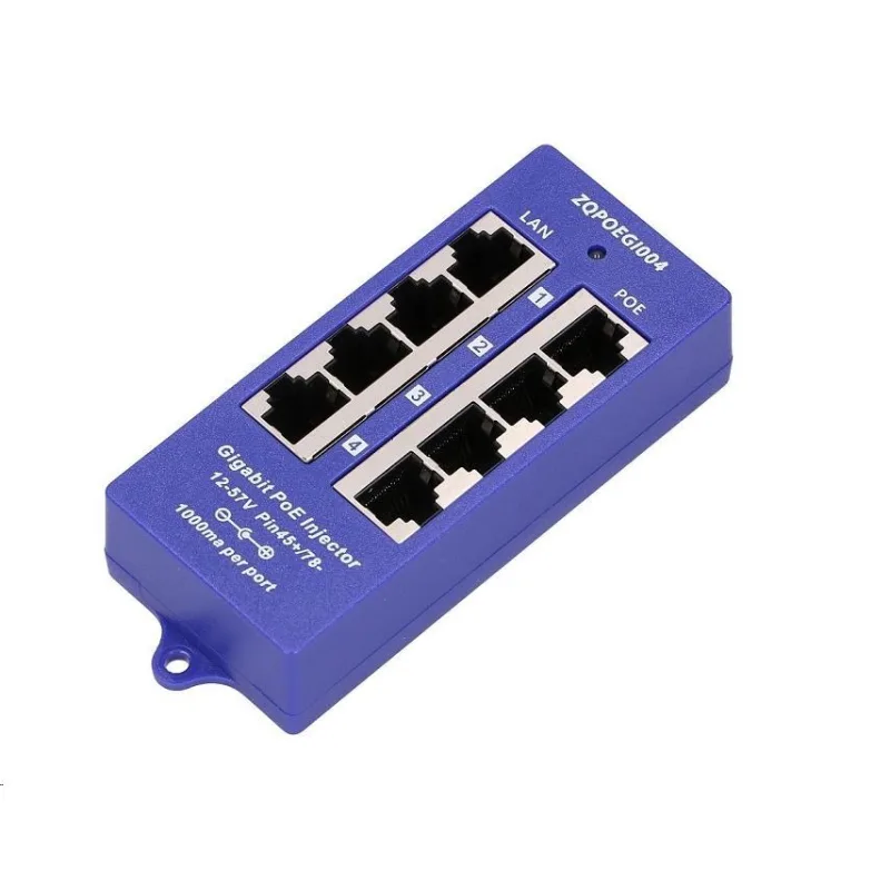 POE injektor pasivní - 4x 1 Gb/ s, stíněný INJ-PAN4-GB