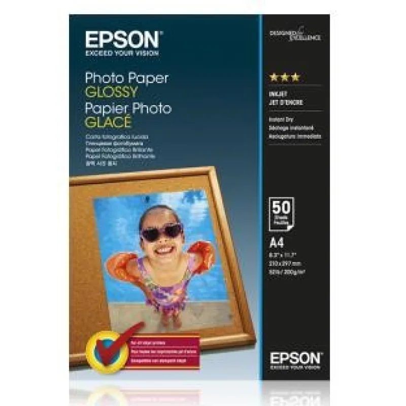 EPSON Papier A4 - fotografický papier lesklý A4 50 listov C13S042539