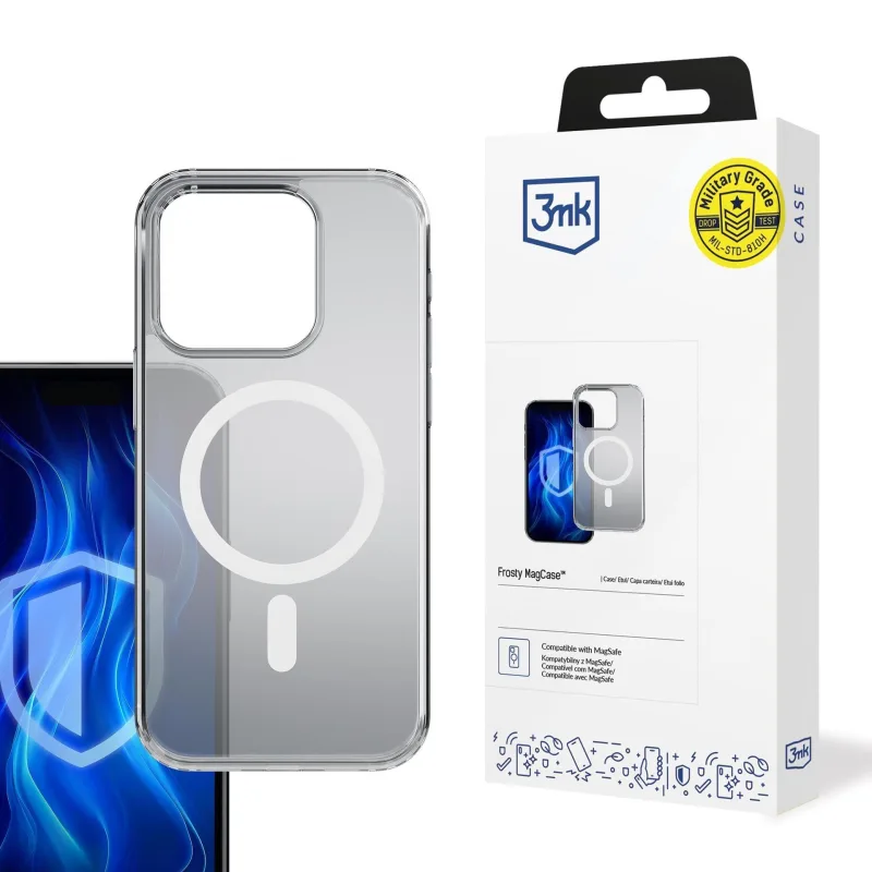 3mk ochranný kryt Frosty MagCase White pro Apple iPhone 16E 5903108641869