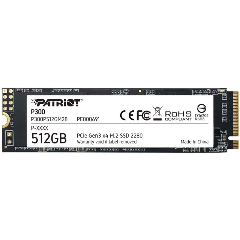 PATRIOT P300/ 512GB/ SSD/ M.2 NVMe/ 5R P300P512GM28