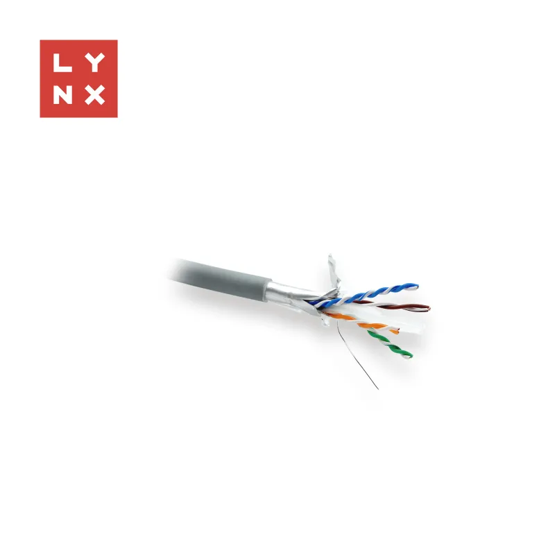 LYNX FTP kabel, Cat6, LSZH, celoměděný, vnitřní, šedý, cívka 305m…