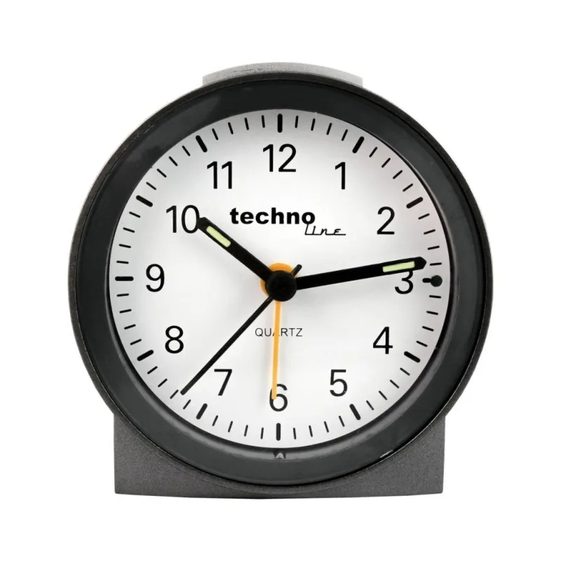 TechnoLine Modell G analogový budík, stříbrný Modell G