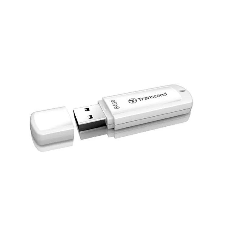 TRANSCEND Flash disk 64GB JetFlash®370, USB 2.0 (R:16/ W:6 MB/ s) biela…