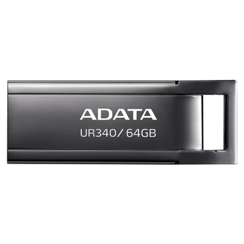 ADATA Flash Disk 64GB UR340, USB 3.2 Dash Drive, kov lesklá černá AROY…