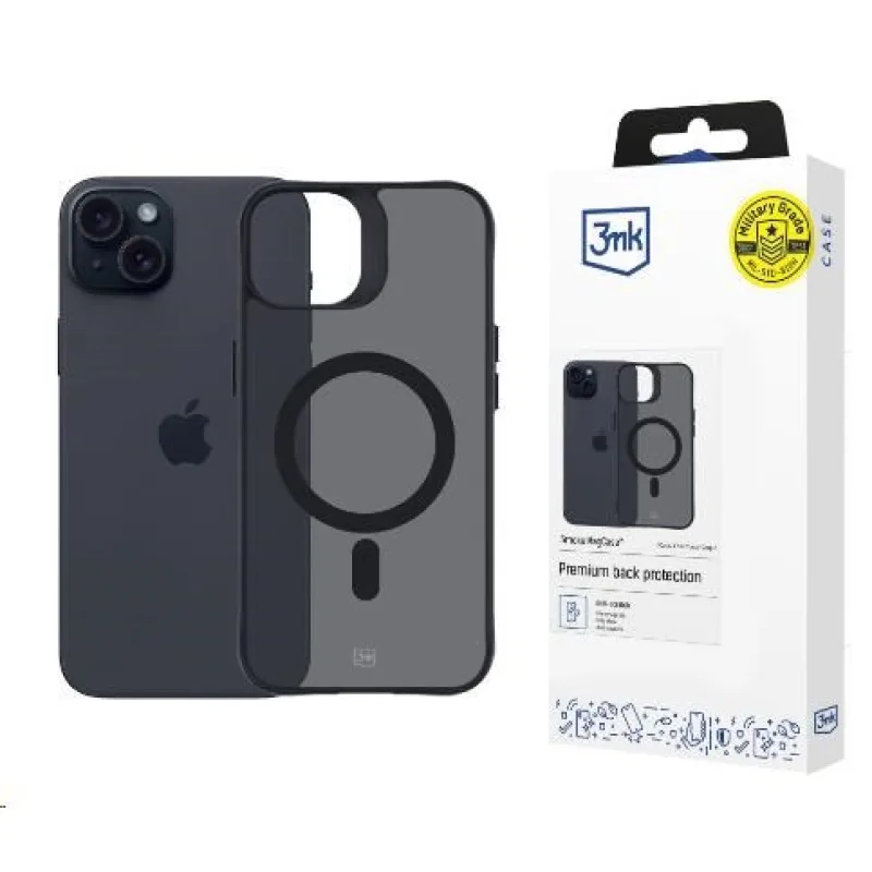 3mk ochranný kryt Smoke MagCase pro Apple iPhone 15 Plus 5903108563611