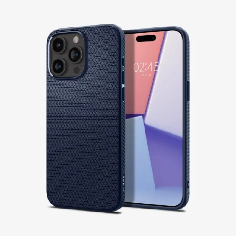 Spigen kryt Liquid Air pre iPhone 15 Pro Max - Navy Blue ACS06563