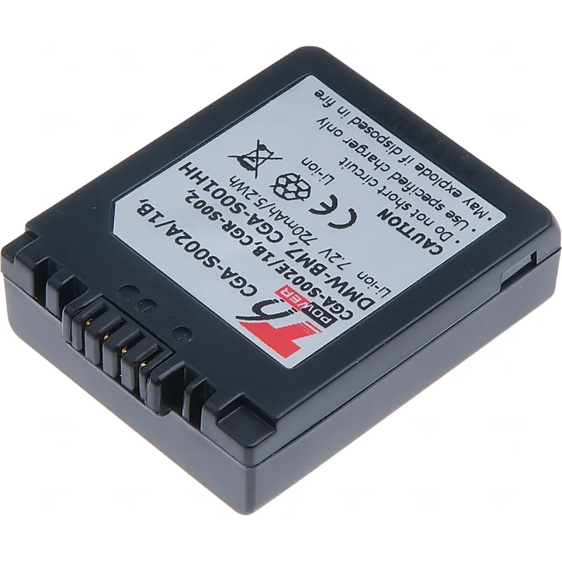 Batéria T6 Power Panasonic DMW-BM7, CGA-S002E, CGA-S002, 720mAh, 5, 2Wh…