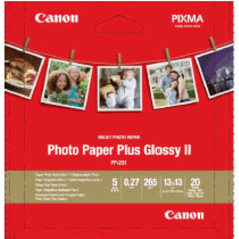 Canon PP-201, 13x13cm fotopapier lesklý, 20 ks, 265g/ m 2311B060