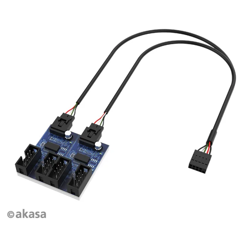 AKASA - USB 2.0 interný HUB 1-4 AK-CBUB64-30BK