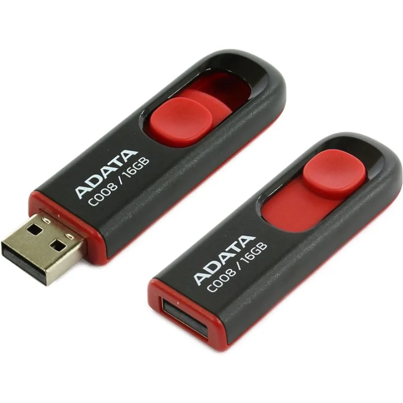 ADATA C008/ 16GB/ USB 2.0/ USB-A/ Červená AC008-16G-RKD