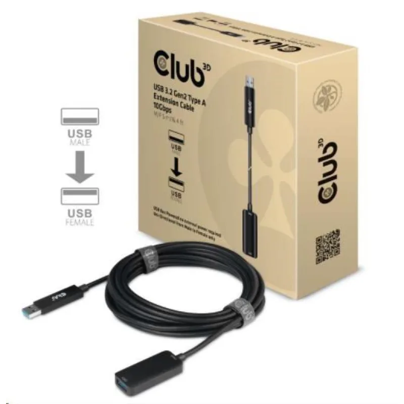 Predlžovací kábel USB Club3D 3.2 Gen2 (M/ F) 10Gbps, 5m CAC-1411