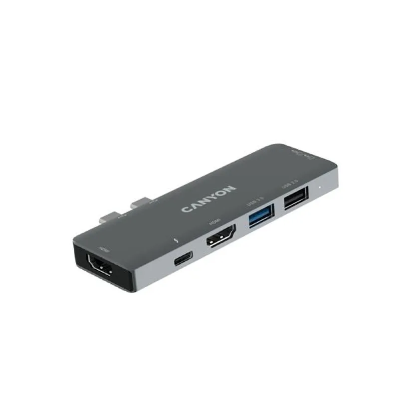 Canyon DS-5, 7v1 hub pre MacBook, USB-C Power delivery, 1xUSB 3.0, 1xUSB…