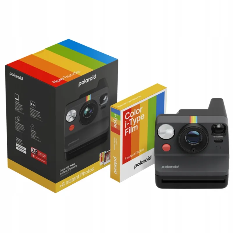 Polaroid Now Gen 3 Black bundle with Color Film (8 photos) 6572