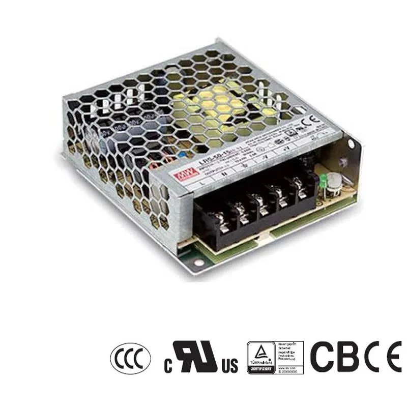 MEANWELL LRS-75-12, priemyselný napájací spínaný zdroj uzavretý 12V 75W…