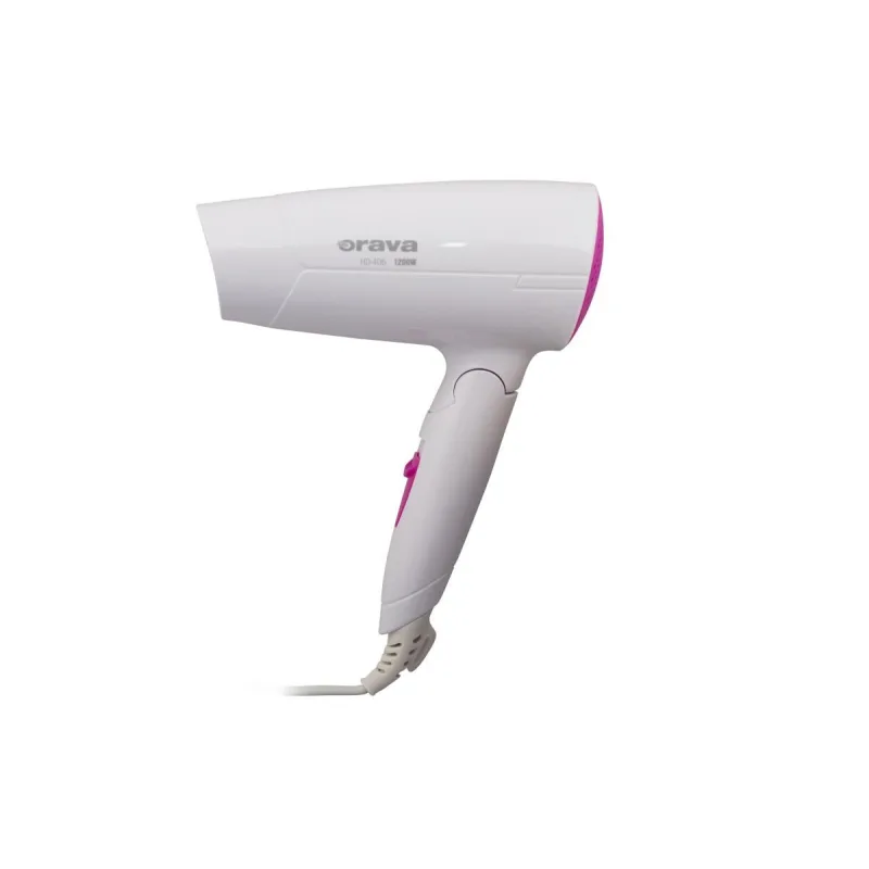 Orava HD-406 cestovní fén, 1200 W, sklopná rukojeť, 79 dB, bílá HD-406