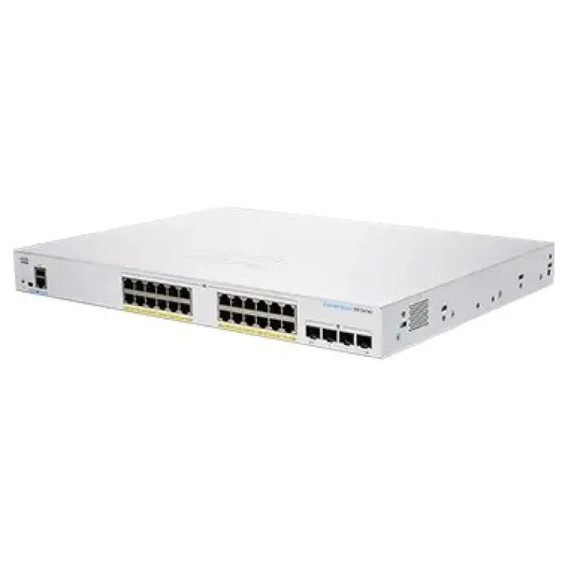 Cisco switch CBS350-24FP-4X-EU (24xGbE, 4xSFP+, 24xPoE+, 370W) - REFRESH…