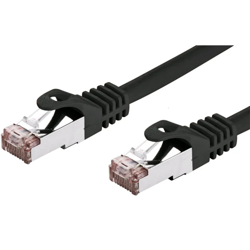 Kábel C-TECH patchcord Cat6, FTP, čierný, 1m CB-PP6F-1BK
