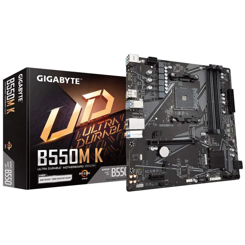 GIGABYTE MB Sc AM4 B550M K, AMD B550, 4xDDR4, 1xDP, 1xHDMI, mATX…