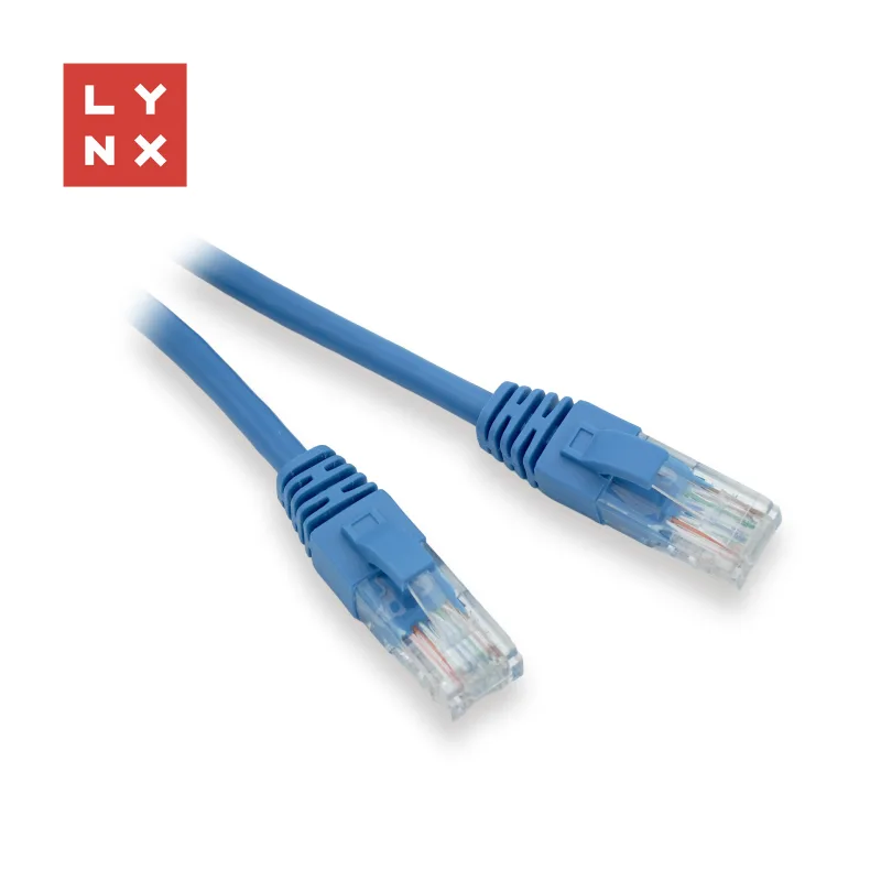 LYNX UTP patch kabel Cat5e, PVC, CCA, 5m, modrý LX-UTP5E-050-BLUE
