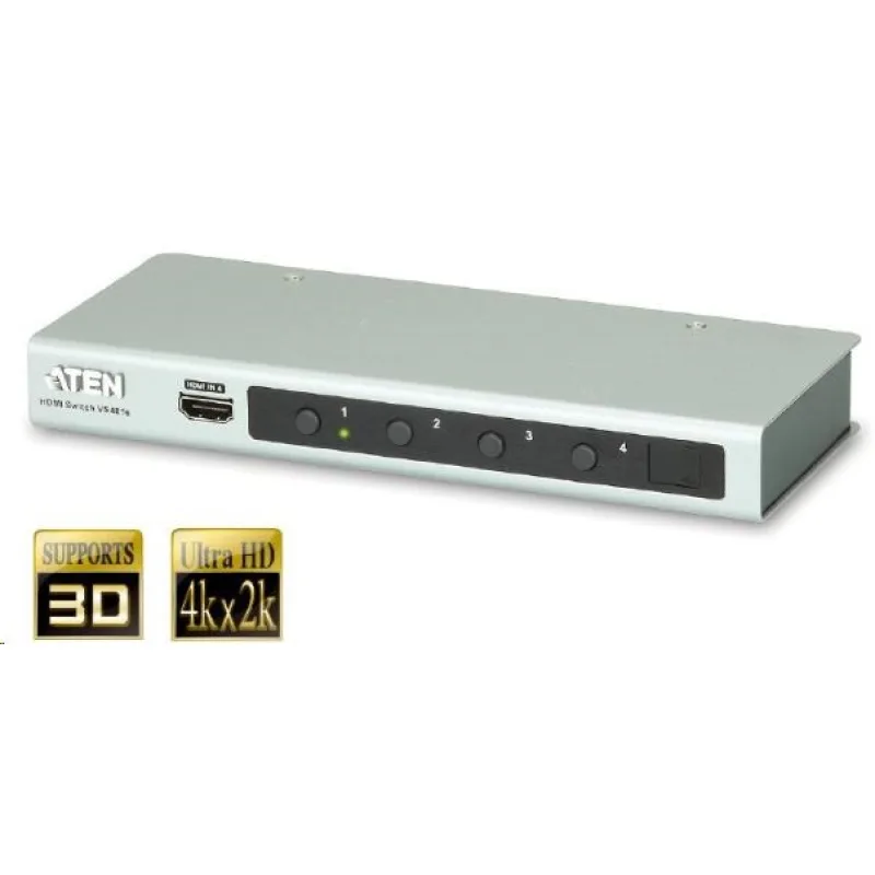 ATEN 4 port HDMI switch 4 PC - 1 HDMI VS-481B 4K video VS-481B