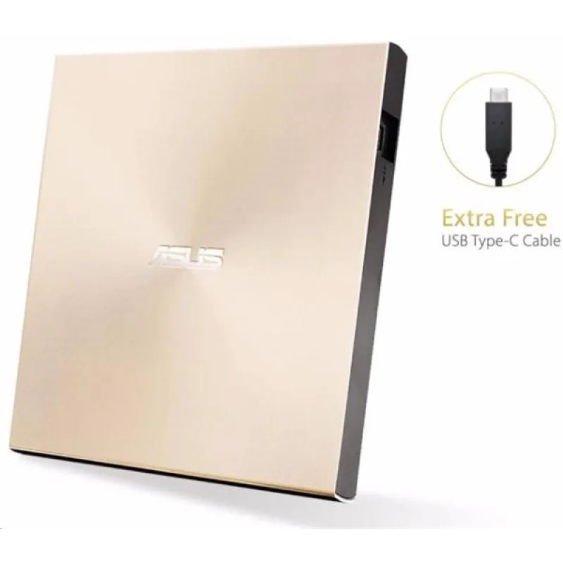 ASUS SDRW-08U9M-U external ultraslim DVD-RW USB-C/A, zlatá 90DD02A5-M29000