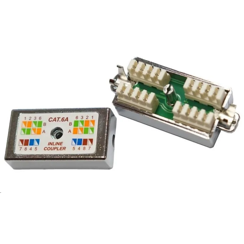 Spojovací box FTP Cat6A narážecí, stříbrná C6AFTPSPOJ
