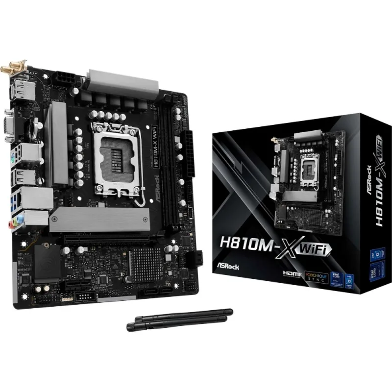 ASRock MB Sc LGA1851 H810M-X WIFI, Intel H810, 2xDDR5, 1xDP, 1xHDMI, …