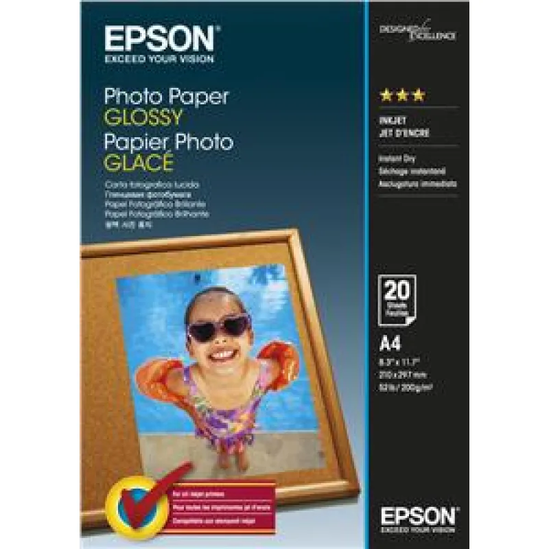 EPSON Photo Paper Glossy A4 20 hárkov c13s042538