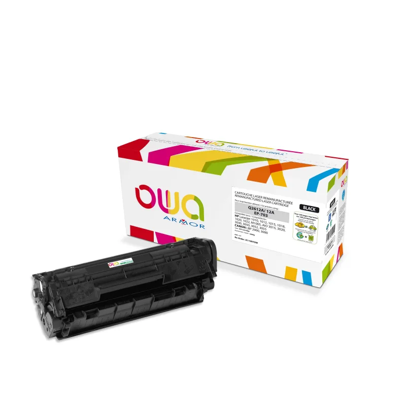 OWA Armor toner kompatibilný s HP LJ 101x, Q2612A, 2000st, čierna/ black…