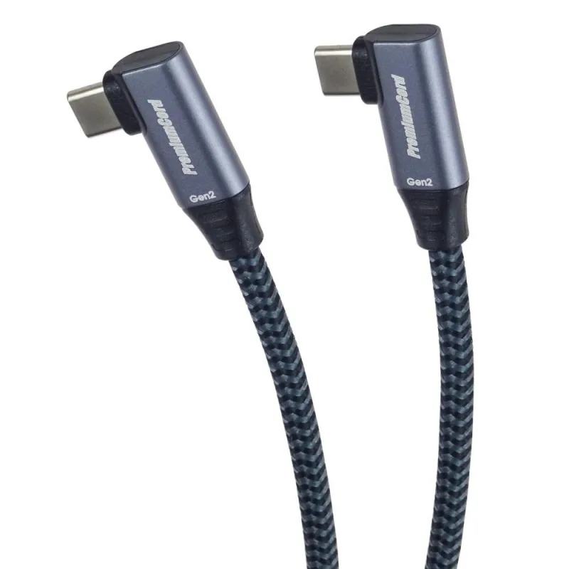 PremiumCord USB-C 2x zahnutý kabel…
