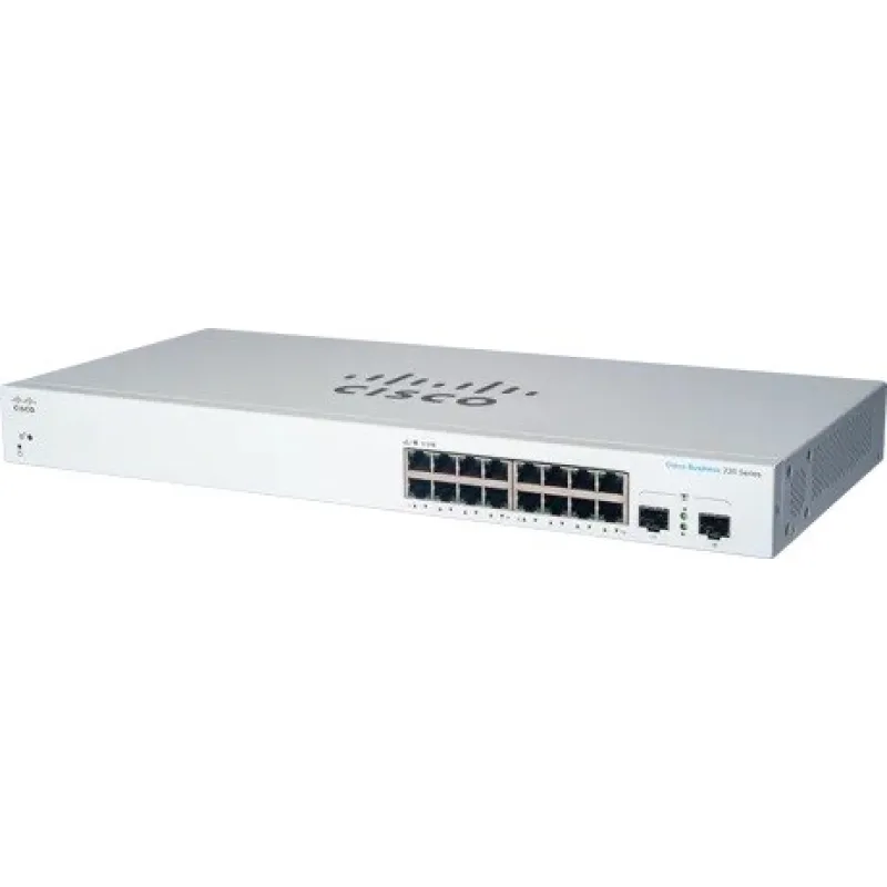 Cisco switch CBS220-16T-2G (16xGbE, 2xSFP, fanless) - REFRESH CBS220-16T…