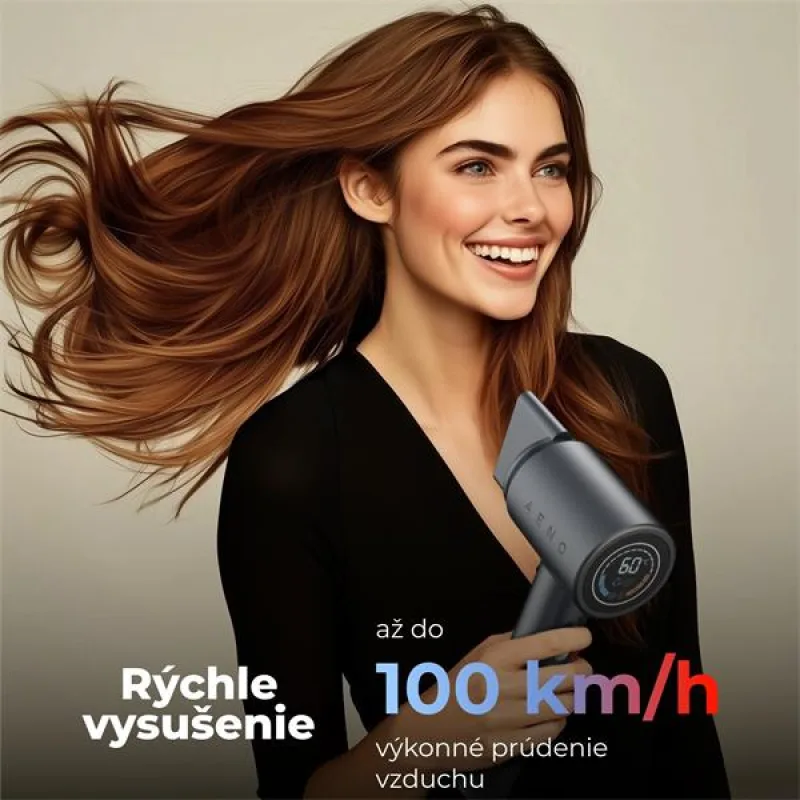 AENO vysovýkonný sušič vlasov HD3 v 100km/h, NTC senzor, 1500W, ionizátor…