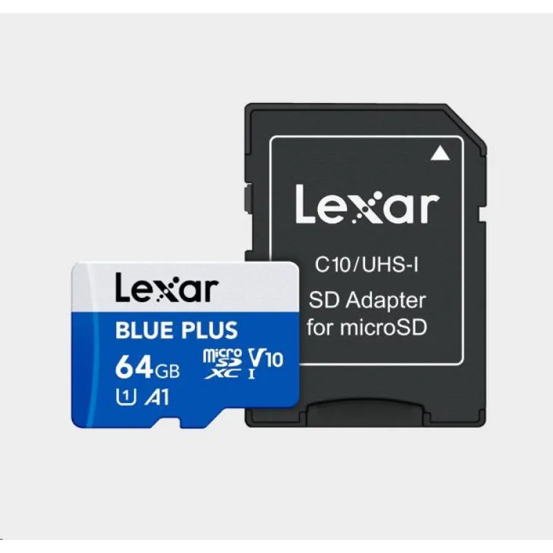 Lexar microSDHC Blue Plus UHS-I with SD adapter, up to 100MB/ s read C10…