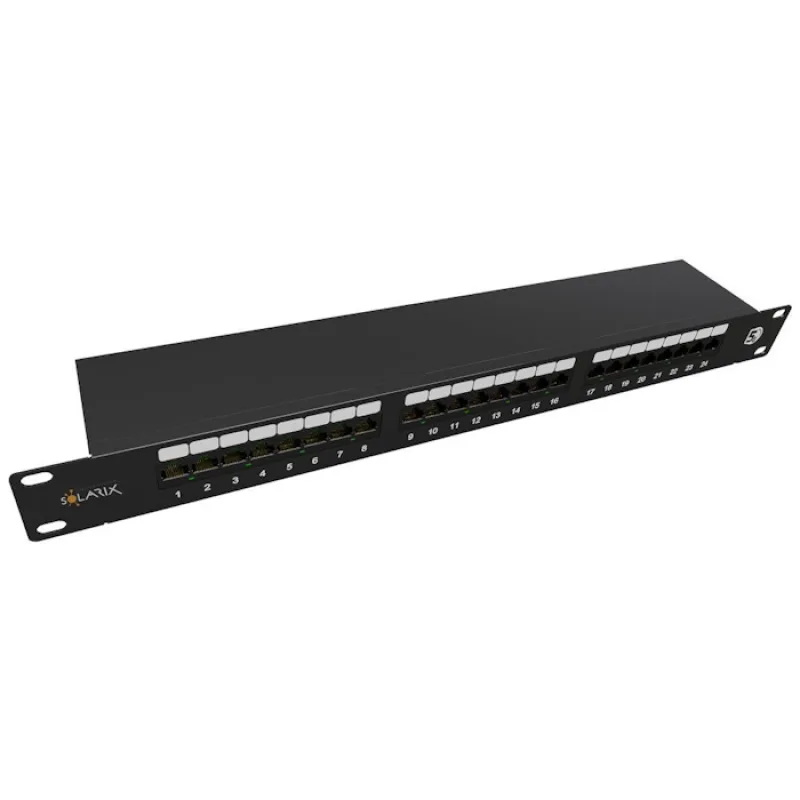 19" patch panel Solarix 24 x RJ45 CAT5E STP 1U SX24-5E-STP-BK-N 24000040