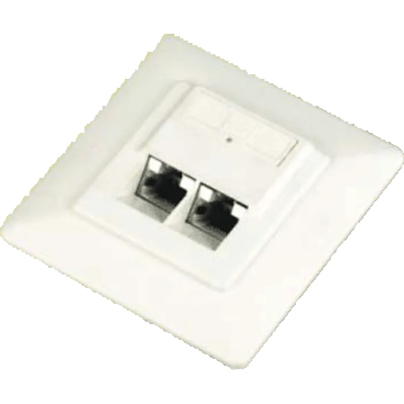 Zásuvka Profi FTP 2 port, Cat5E pod om. biela szrjz-4