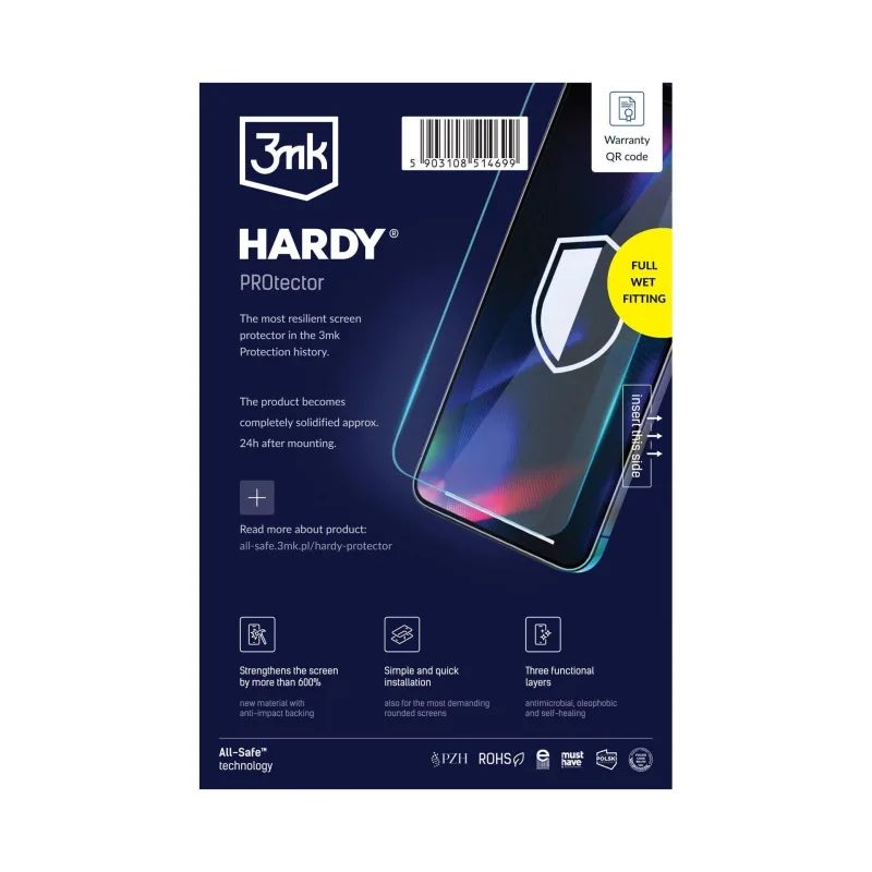 3mk All-Safe - AIO fólie Hardy PROtector Full Wet Fitting Phone, 5 ks…