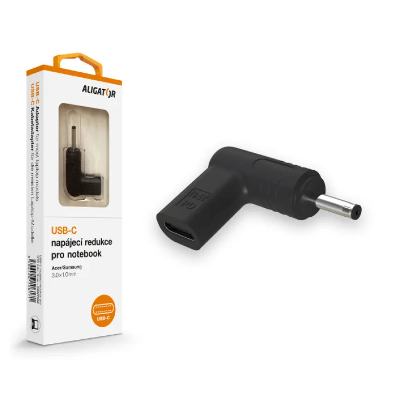Aligator USB-C napájacia redukcia 3, 0 x 1, 0 mm pre notebooky Acer/…