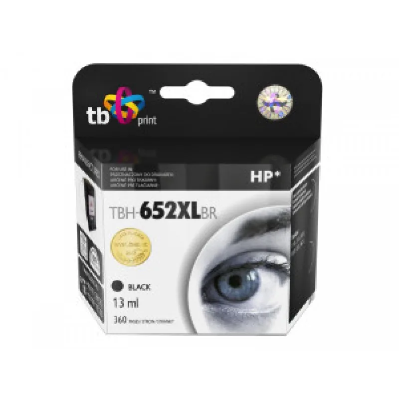 Ink. kazeta TB kompat. s HP 652 XL, BK reman TBH-652XLBR