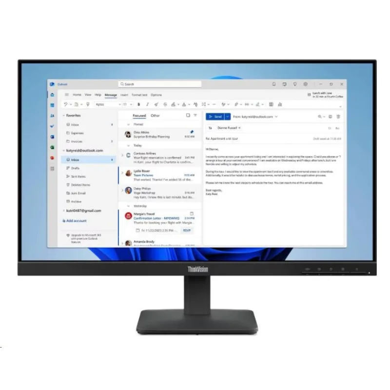 Lenovo ThinkVision/ S24e-4e/ 23, 8"/ IPS/ FHD/ 100Hz/ 4ms/ Čierna/ 3R…
